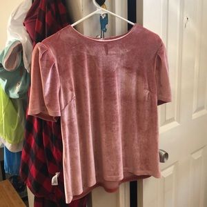 Like New Pink Velvet T Shirt Blouse